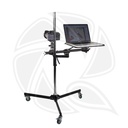 QPS-Wheeled Light Stand with dual mount arm