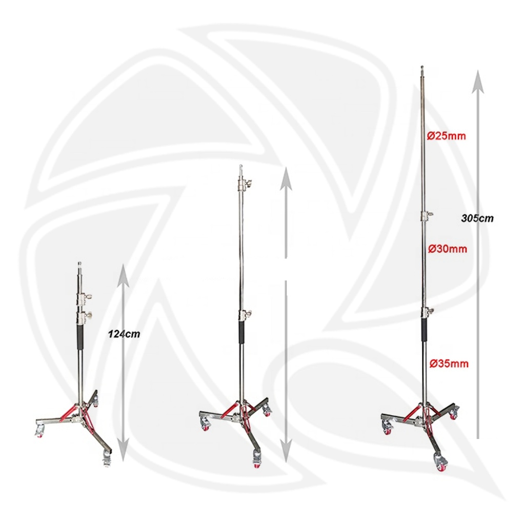 QIHE ZD120PLUS, Light Stand stainless steel