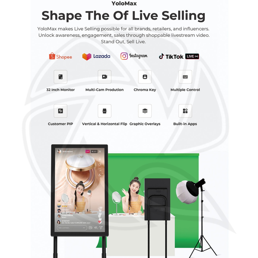 YoloLiv YoloMax All-in-One Live Streaming Solution with 32"  (81cm)Touchscreen