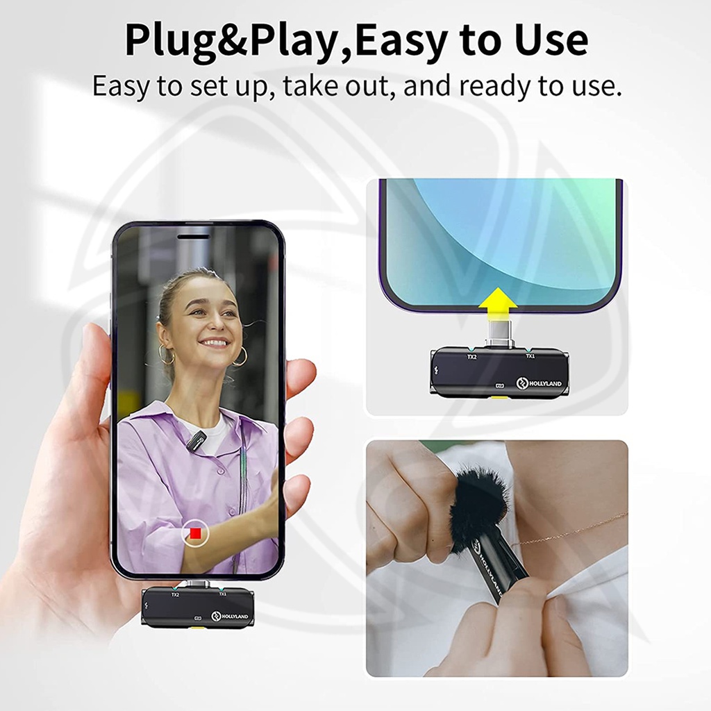 HOLLYLAND LARK C1 DUO 2-Person Wireless Microphone System for Android USB-TypeC