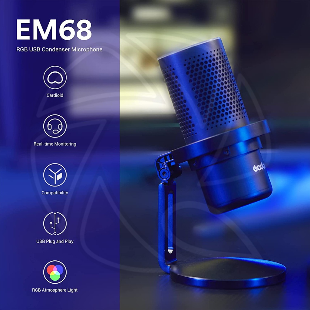 Godox EM68X E-sport Condenser Microphone RGB USB