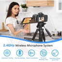 BOYA BY-WM3T2-M1 one person Wireless Lavalier Microphone Plug Play Microphone with 3.5mm TRS Connector for Camera (Neck mic. Wireless)