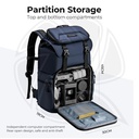KF13.098V3 Camera Backpack Bag 25L  with 15.6" Laptop Compartment for DSLR/SLR Mirrorless Camera Blue