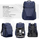 KF13.144V2 Concept Camera Backpack 20L Large Waterproof Camera Bag with Front HardShell / 15.6" Laptop / Tripod Compartment for Photographers, Blue