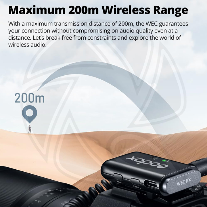 Godox WEC 2-Person Wireless Microphone System for Cameras and Mobile Devices (2.4 GHz) (Neck Mic.)