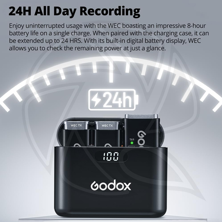 Godox WEC 2-Person Wireless Microphone System for Cameras and Mobile Devices (2.4 GHz) (Neck Mic.)