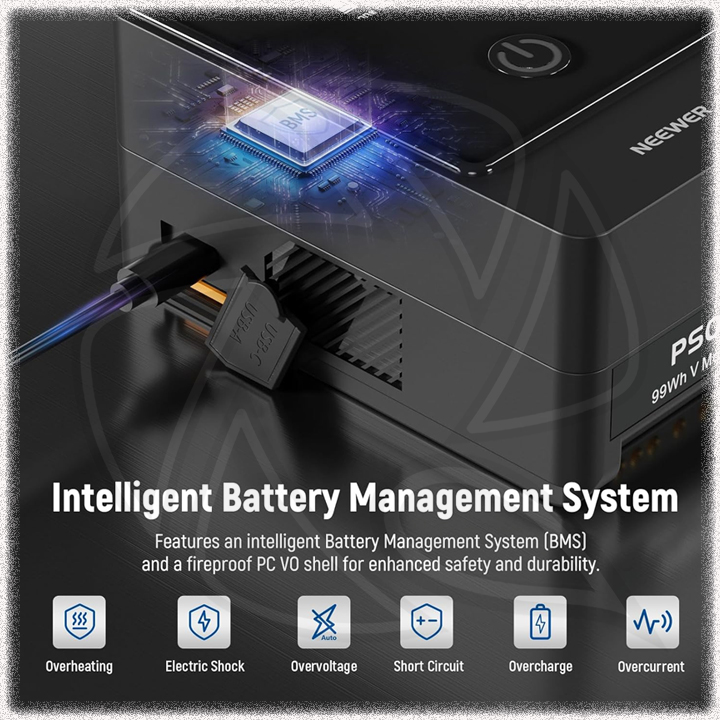 NEEWER  V MOUNT BATTERY 14.5V 6800MAH 99WH PS099E WITH C TO C CABLE(10103327)