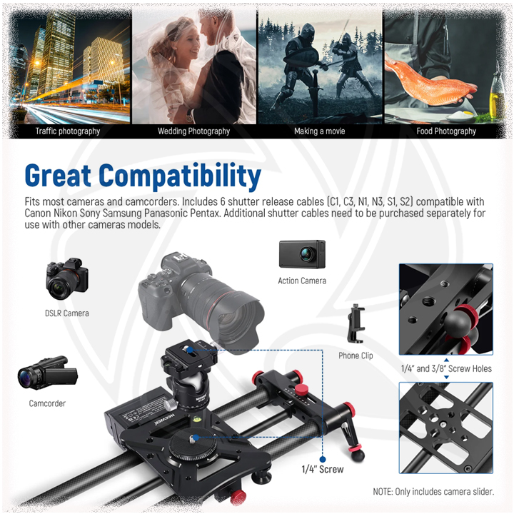 NEEWER 100CM APP ELECTRONIC VIDEO SLIDER ER1 (10100621)