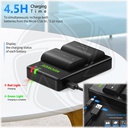 NEEWER 2PCS 2000 MAH LP-E6 BATTERY (BLACK) + DUAL USB CHARGER (10090503)