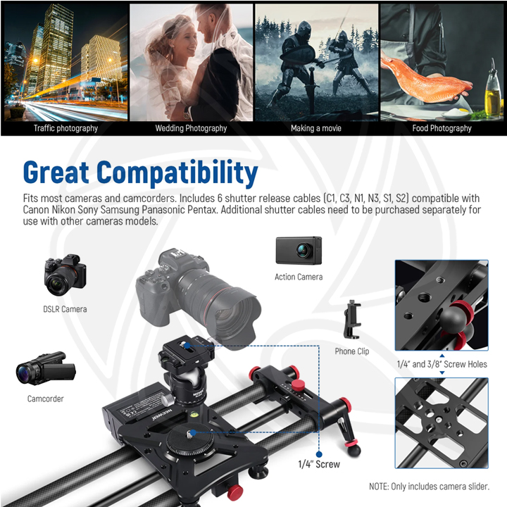 NEEWER 80CM APP ELECTRONIC VIDEO SLIDER (10100620)