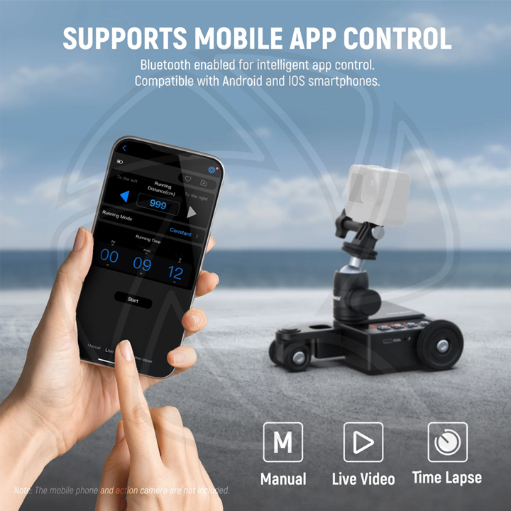 NEEWER APP MOTORIZED DOLLY WITH BALL HEAD AND PHONE CLIP (10101855)