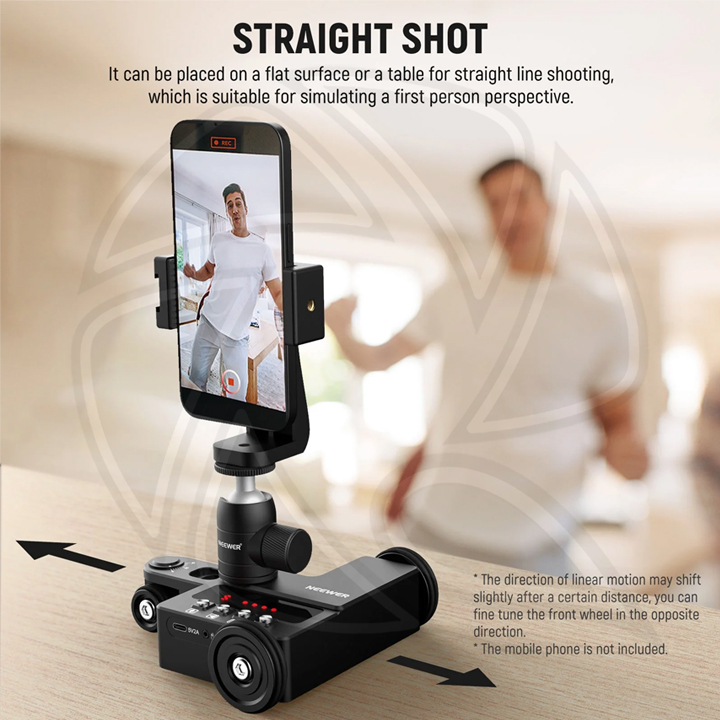 NEEWER APP MOTORIZED DOLLY WITH BALL HEAD AND PHONE CLIP (10101855)