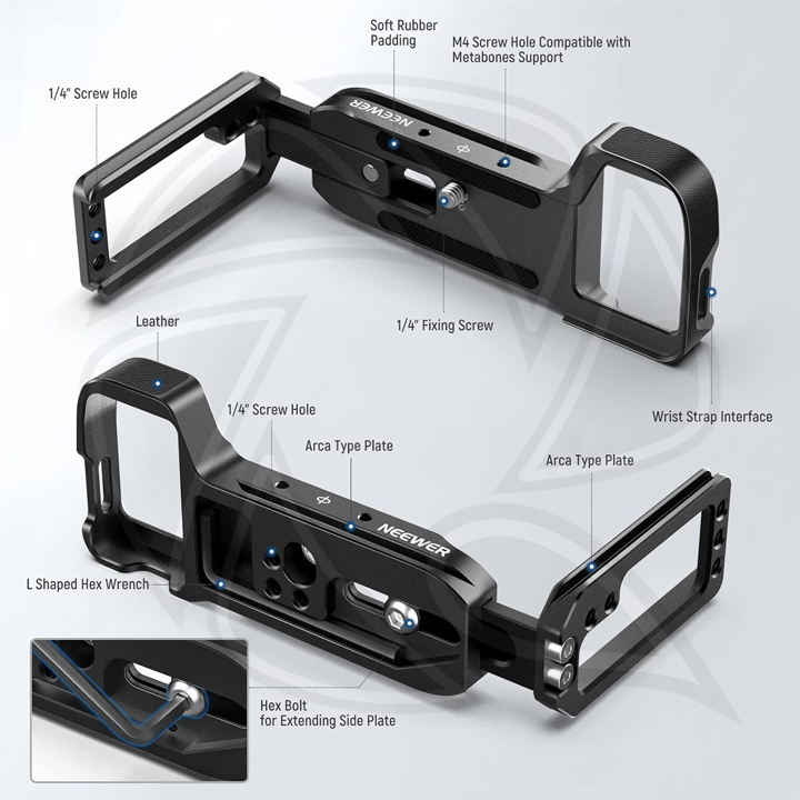 NEEWER L SHAPE BRACKET QUICK RELEASE PLATE For CAMERA (10101339)