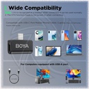 BOYA - Omic-U  2.4GHz Dual-Channel Wireless Microphone System Type-C  (Neck mic. Wireless)