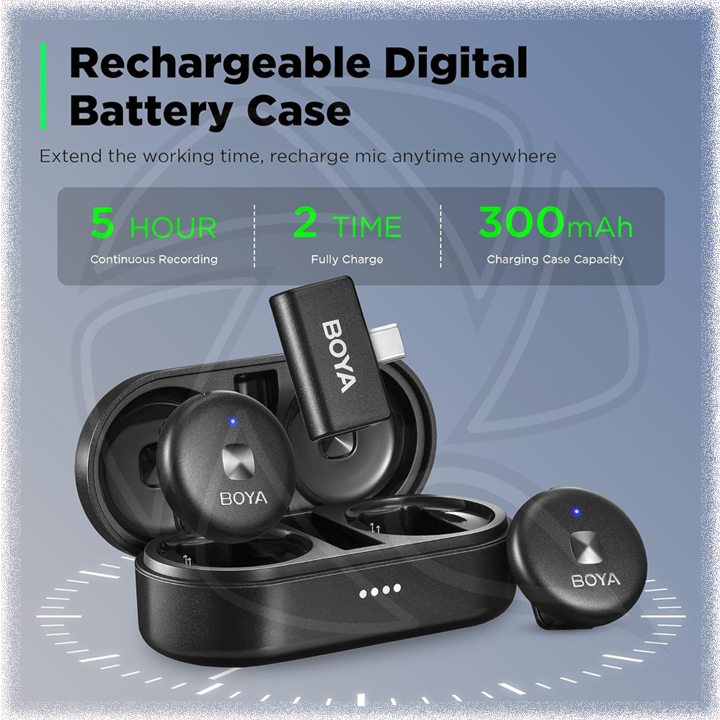 BOYA - Omic-U  2.4GHz Dual-Channel Wireless Microphone System Type-C  (Neck mic. Wireless)