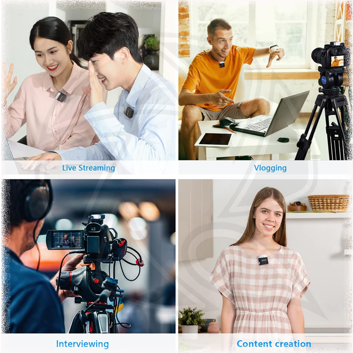 BOYA BY-M1V1 Wireless Microphone System for Cameras and Smartphones (2.4 GHz)(Neck mic. Wireless)