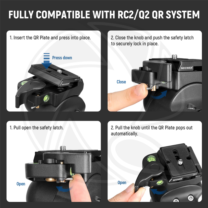 NEEWER QRP-3 2PCS 200PL QUICK RELEASE PLATE ALUMINUM (33000044)