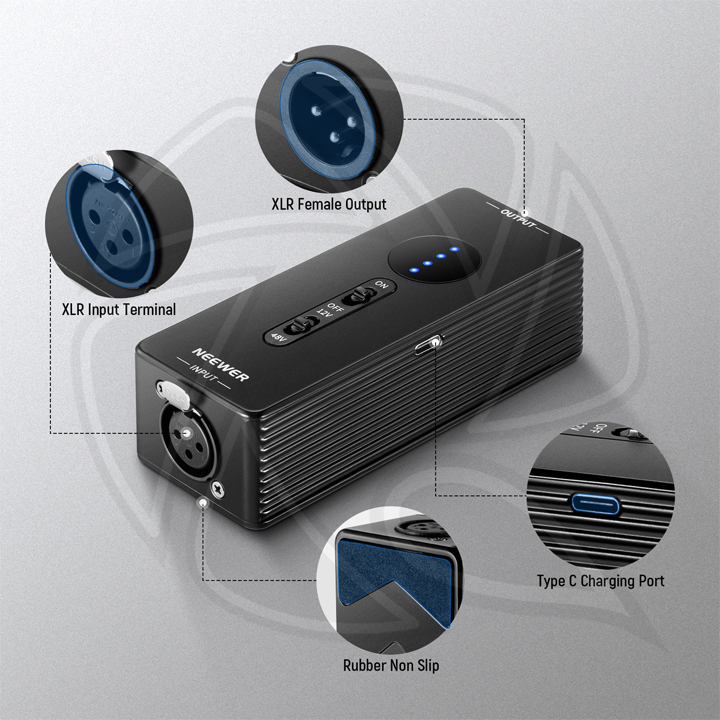 NEEWER RECHARGEABLE PROTABLE PHANTOM POWER SUPPLY (2100049)