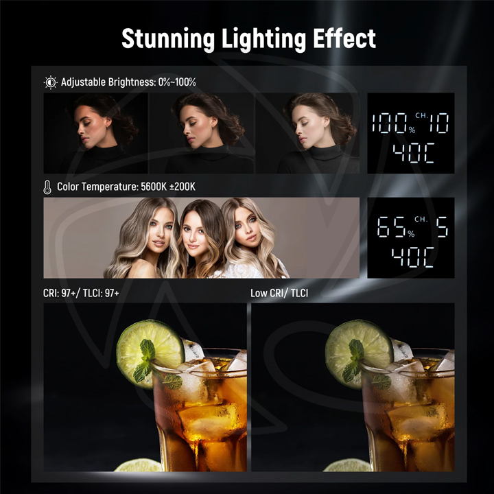 NEEWER UPDATED CB60 RGB (70W) LED VIDEO LIGHT WITH APP CONTROL (10102197 )