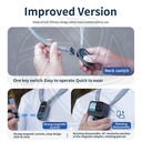 TELESIN FPV soft silicone neck strap mount for action cameras and cellphones/TE-HNB-001