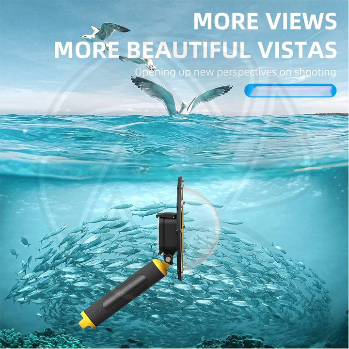 TELESIN Waterpoof dome port for GoPro Hero 12/11/10/9-GP-DMP-T09