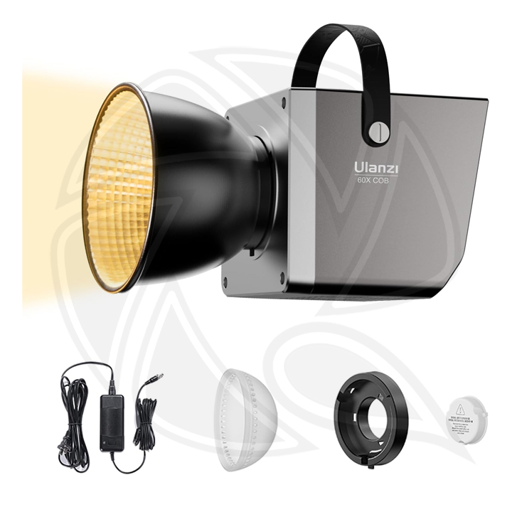 QPS- BI-COLOR COB Video Light 60W with Quick Release Softbox 45cm