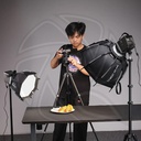 QPS- BI-COLOR COB Video Light 60W with Quick Release Softbox 45cm
