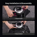 QPS- BI-COLOR COB Video Light 60W with Quick Release Softbox 45cm