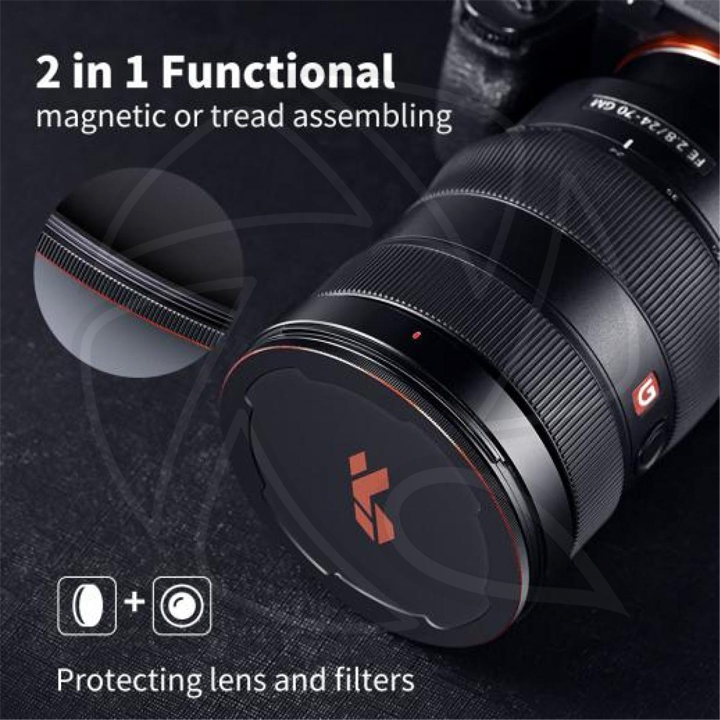 KF04.074 82mm Magnetic Metal Lens Cap 2-in-1