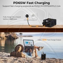 KF28.0024 VMount Battery, 99Wh Mini V-Mount Battery, 6700mAh 14.8V Support 65W PD USB-C Fast Charger, with D-TAP, USB-A, USB-C, BP, OLED Screen, for Cameras and Camcorders