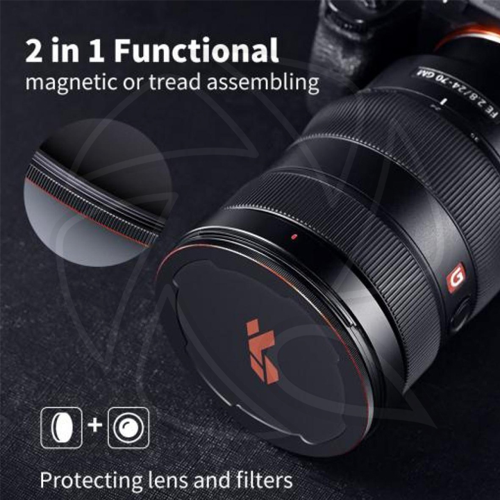 KF04.071 67mm Magnetic Metal Lens Cap 2-in-1 (Works only with K&amp;F Concept Magnetic Filters)