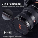KF04.071 67mm Magnetic Metal Lens Cap 2-in-1 (Works only with K&amp;F Concept Magnetic Filters)