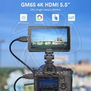 GODOX GM6S 5.5" (14cm) 4K HDMI Touchscreen Ultrabright On-Camera Monitor