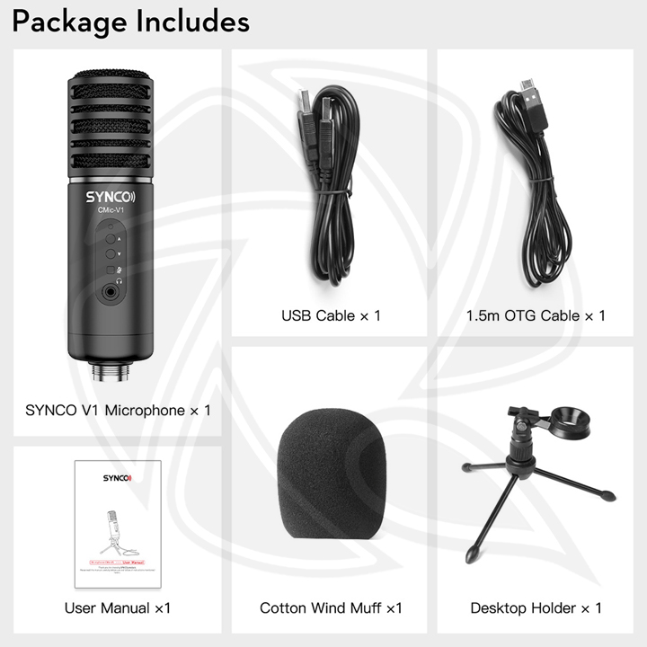 SYNCO V1/USB Professional Condenser Microphone with Large Diaphragm