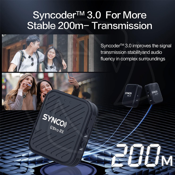 SYNCO WAir-G1(A2)Pro Quality Dual Wireless Microphone Dual Transmitter