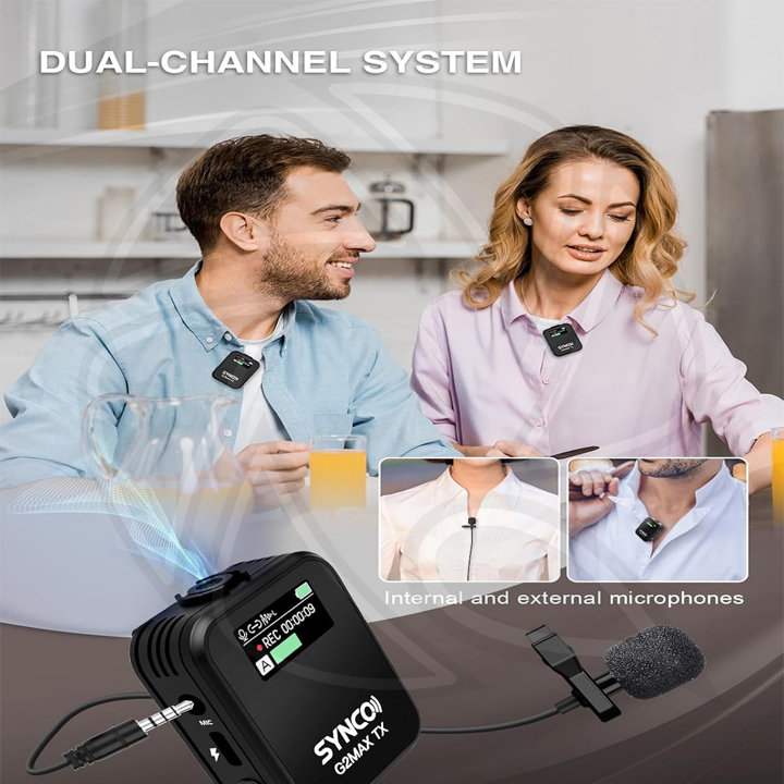 SYNCO WAir-G2(A2)Max Quality Dual Wireless Microphone Dual Transmitter