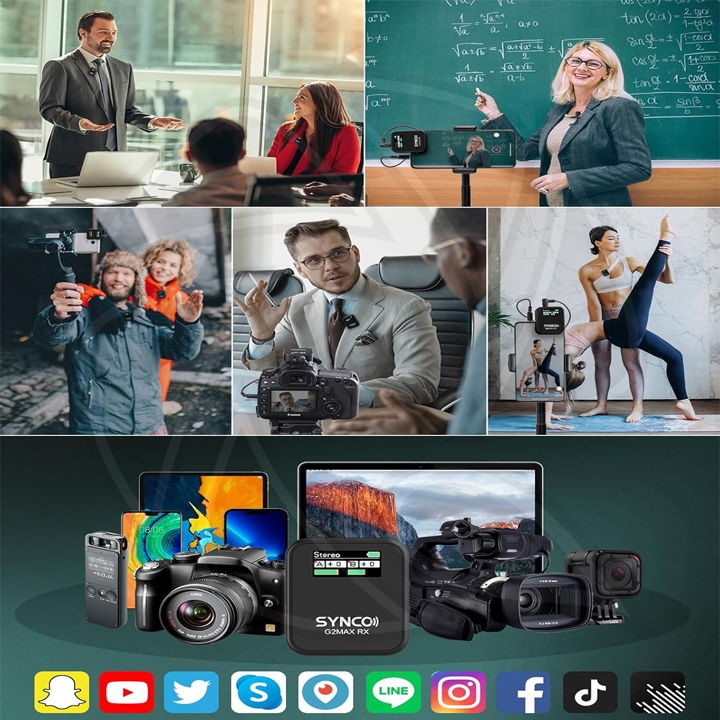 SYNCO WAir-G2(A2)Max Quality Dual Wireless Microphone Dual Transmitter