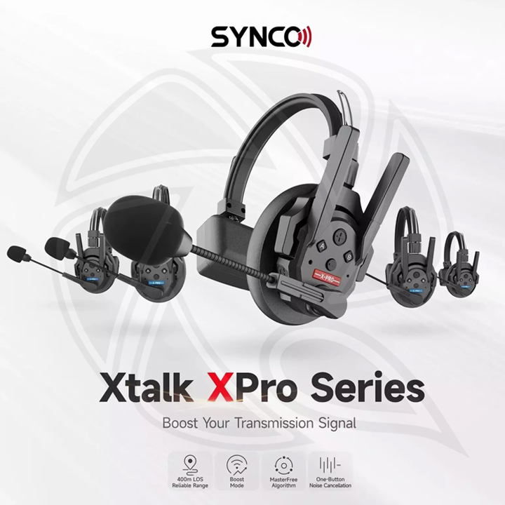 SYNCO Xtalk XPro 13/ Full Duplex Wireless Intercom Headset at 2.4GHz