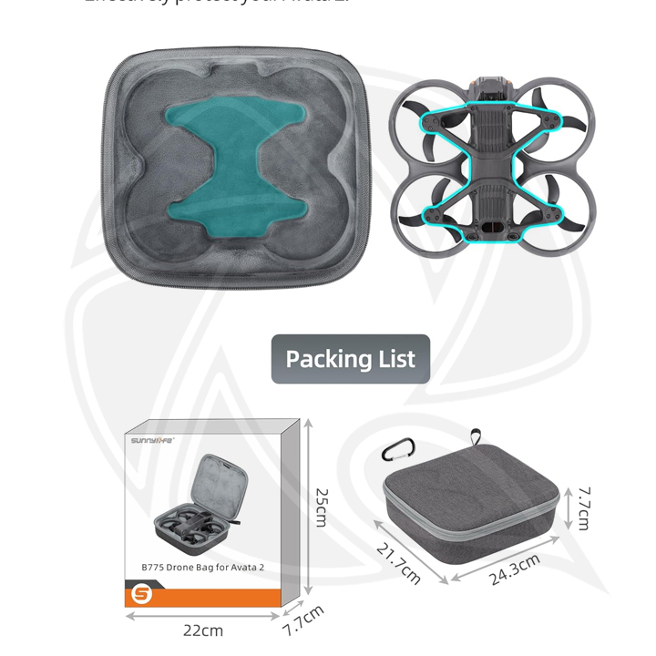 SUNNY LIFE AT2-B775 Storage Bag For DJI Avata2