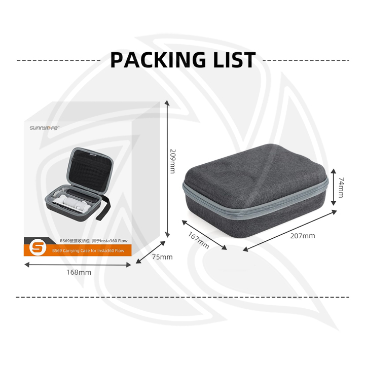 SUNNY LIFE IST-B569 Carrying Case for Insta360 Flow Pro &amp; Flow