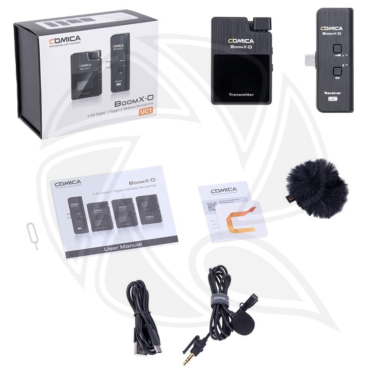 COMICA Boom X-D UC1 Wireless Lavalier Microphone System for Smartphone Type-C
