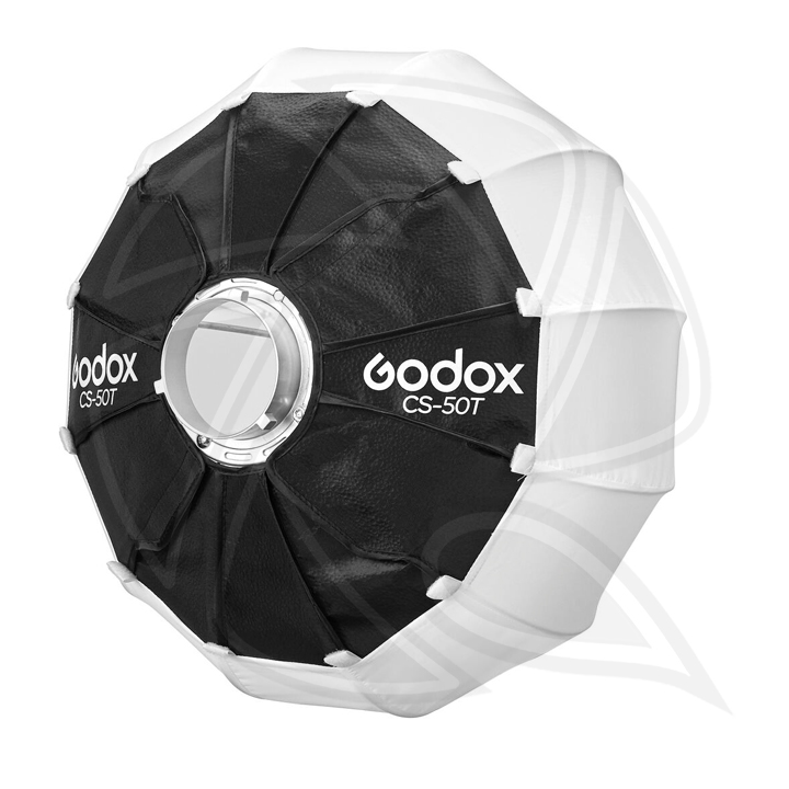 QPS- BI-COLOR COB Video Light 60W with Collapsible Lantern Softbox 50cm