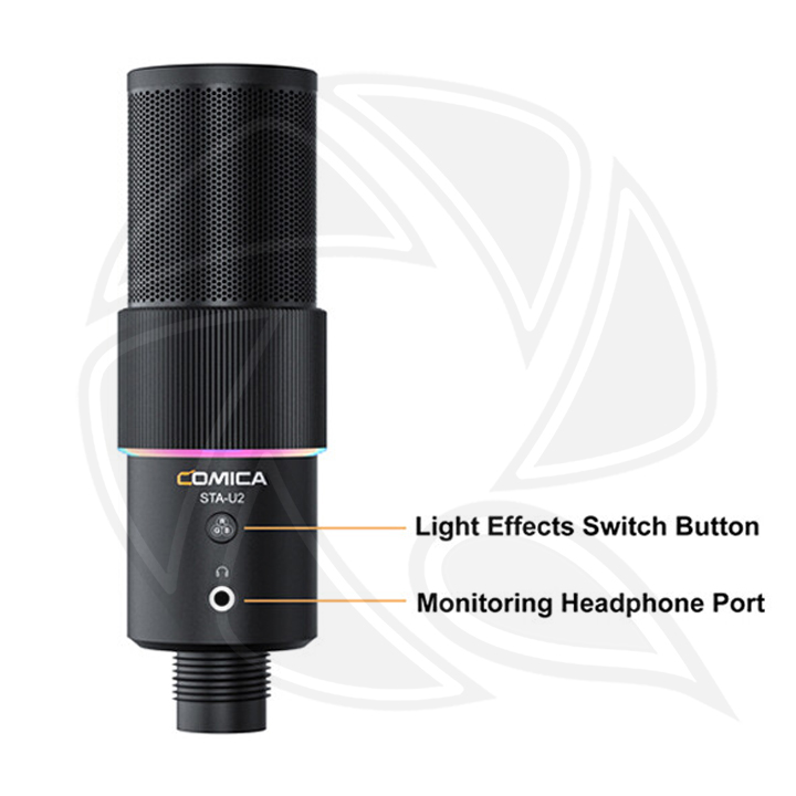 COMICA STA-U2A  RGB USB Condenser Microphone Kit (Black)