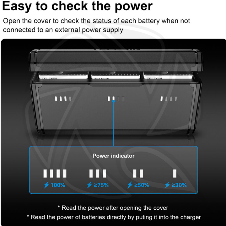 TELESIN Multifunctional Battery Case for GoPro Hero 12/11/10/9/ S0-ECB-01-TGP