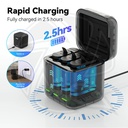 TELESIN Battery Charging Box with tow Battery for GoPro Hero 12/11/10/9-S0-BCG-04-TGP