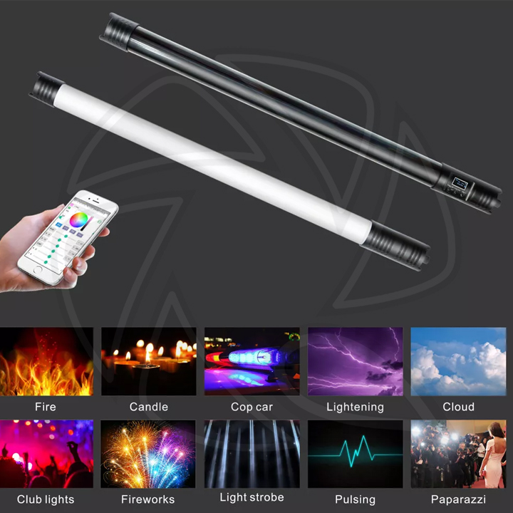 Yidoblo LT-RGB4 Portable Handheld RGB Color 40w Light LED Wand Lights For Photography 116cm