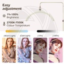 Yidoblo FG-620L LED Floor Light, Half Moon Lamp for Extension Lighting for Beauty, Filming Content Creation with Phone Holder