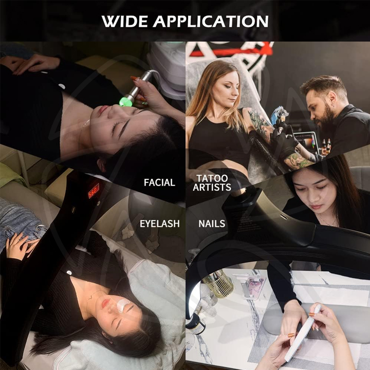 Yidoblo FG-620L LED Floor Light, Half Moon Lamp for Extension Lighting for Beauty, Filming Content Creation with Phone Holder