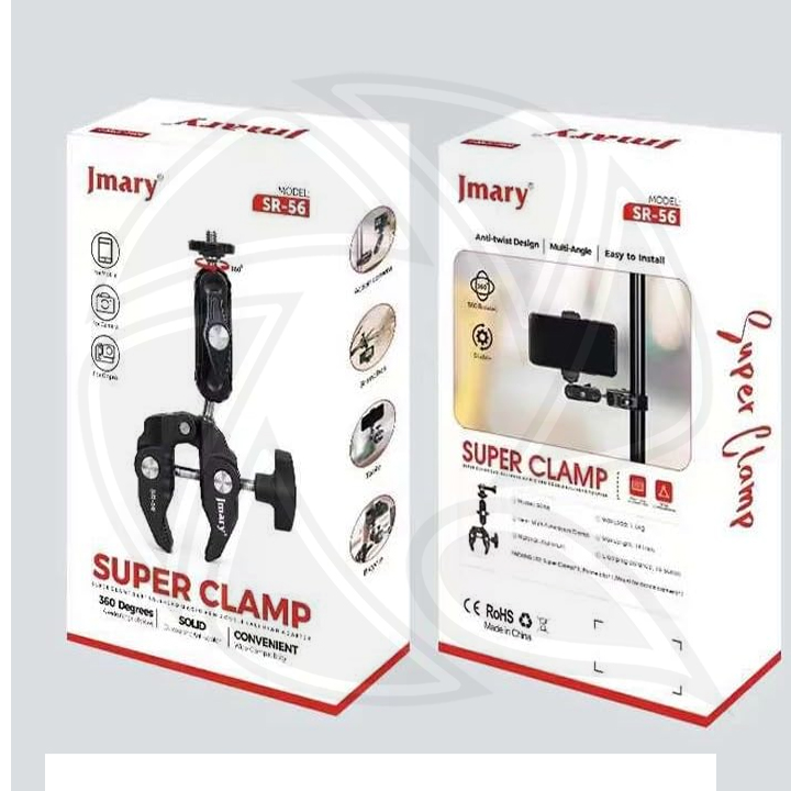 JMARY SR-56 Super Clamp Camera Bike Motorcycle Mount,