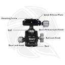 JMARY KT25-H30 Extendable Tripod for Camera and Smartphone